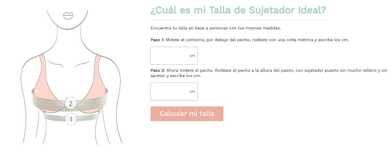 calcular talla sujetador